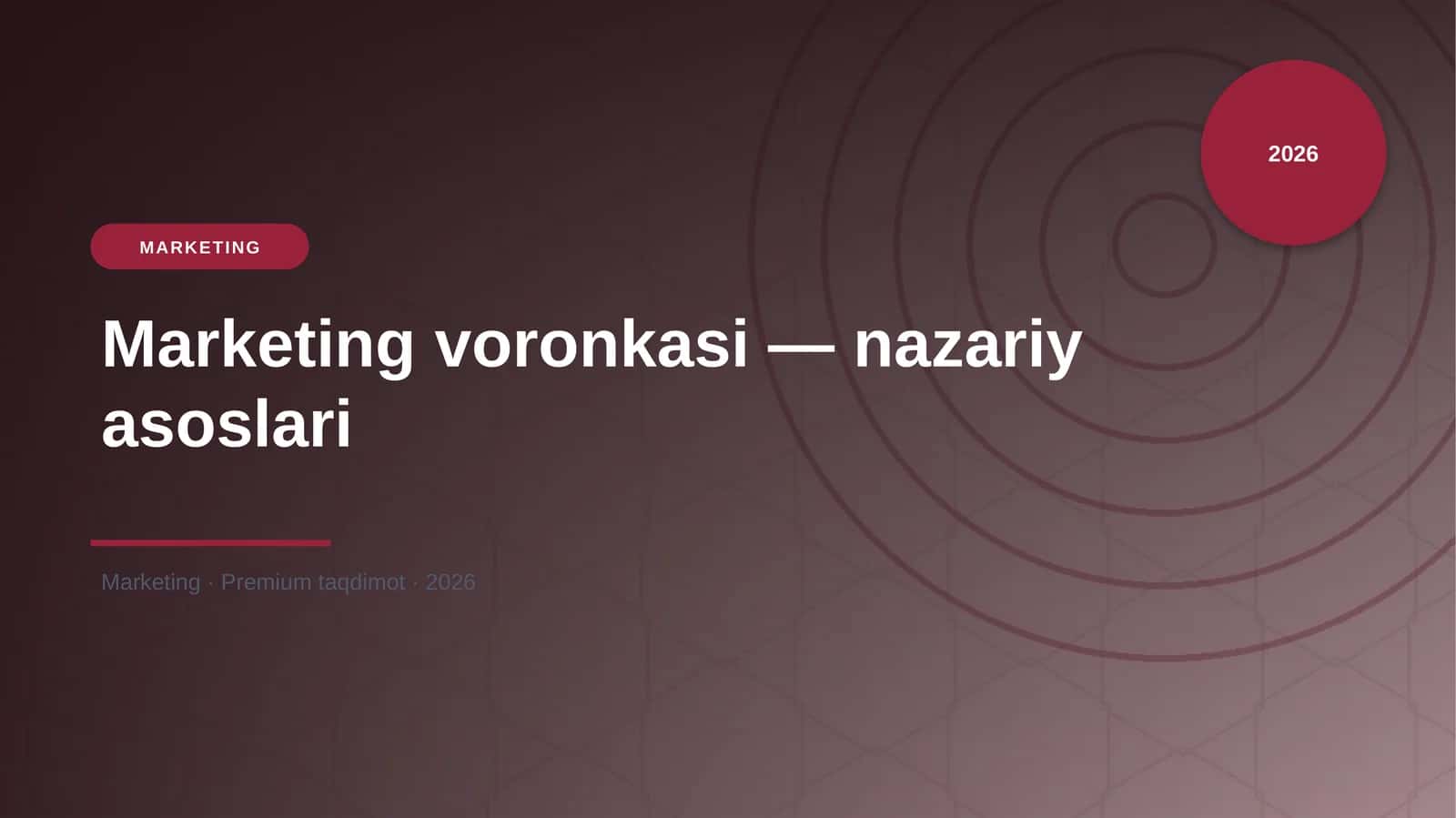 Marketing voronkasi — nazariy asoslari 1