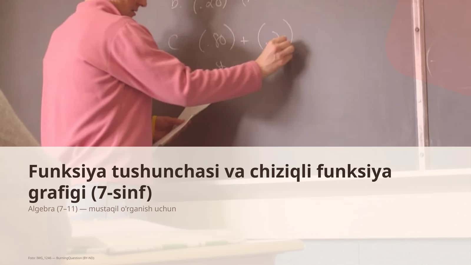 Algebra (7– 11) — mustaqil o'rganish uchun 1