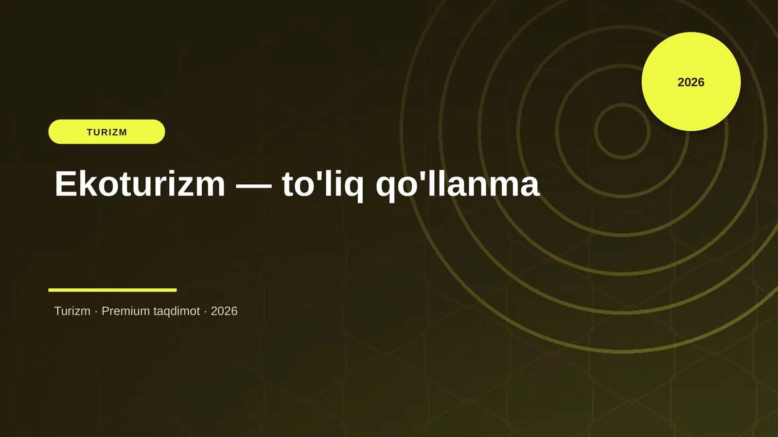 Ekoturizm — to'liq qo'llanma 1