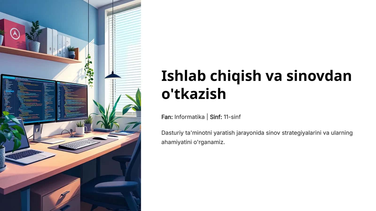 Ishlab chiqish va sinovdan o'tkazish 1