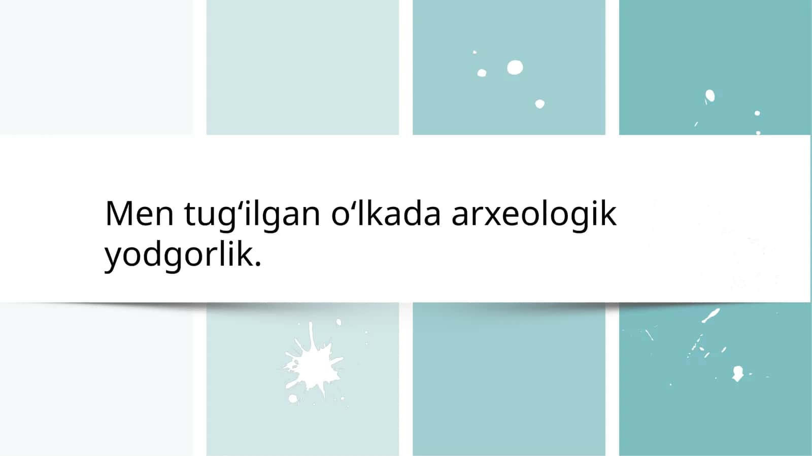Men tugʻilgan oʻlkada arxeologik yodgorlik. 1