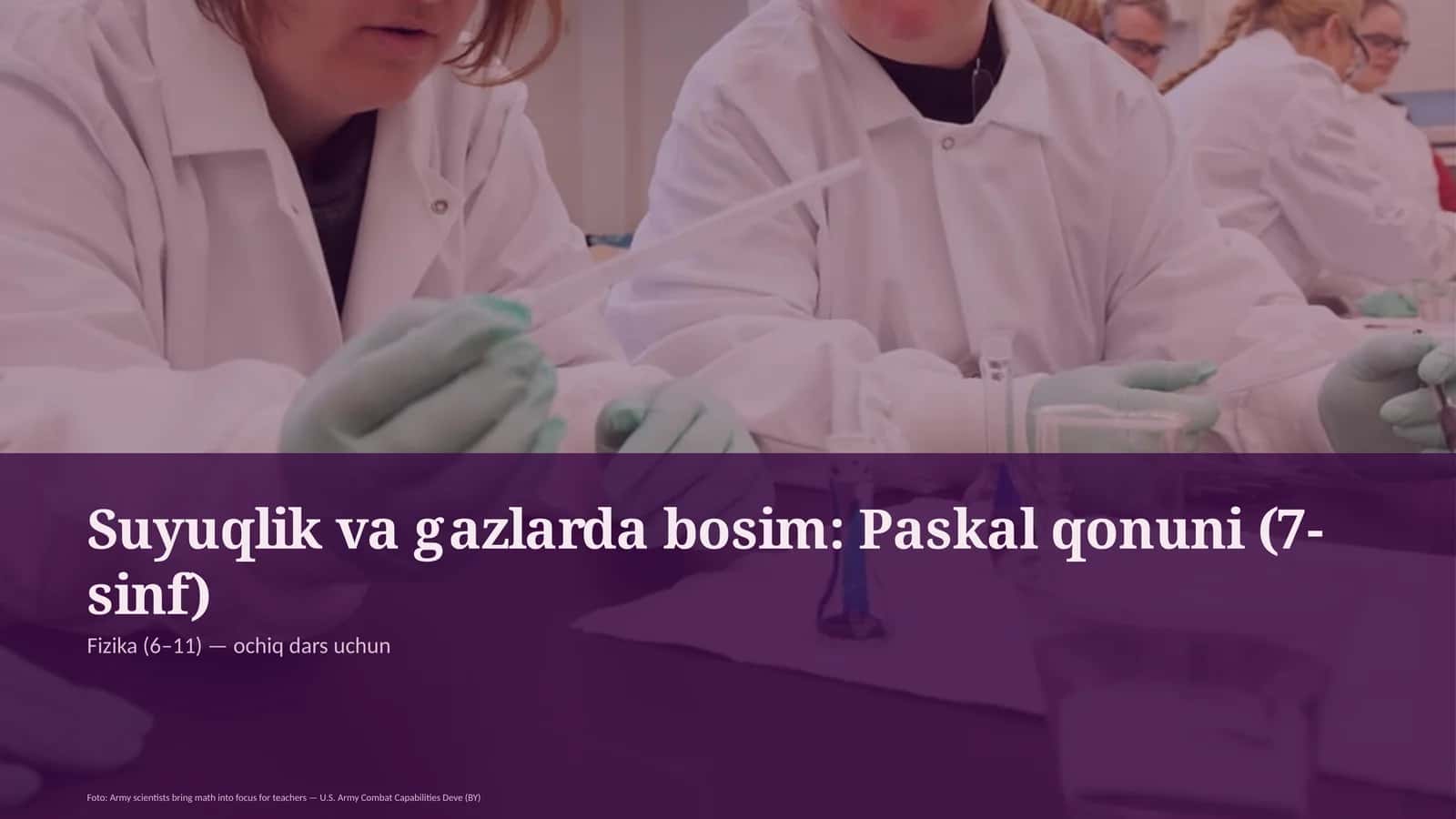 Suyuqlik va gazlarda bosim: Paskal qonuni (7-sinf) 1