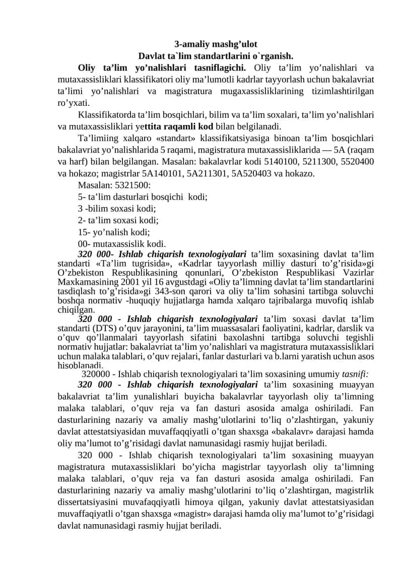 Davlat ta`lim standartlarini o`rganish 1
