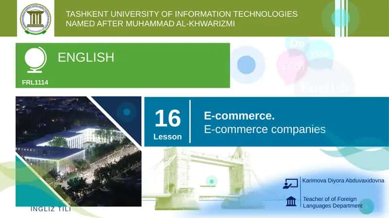 E-commerce Lesson 1 1
