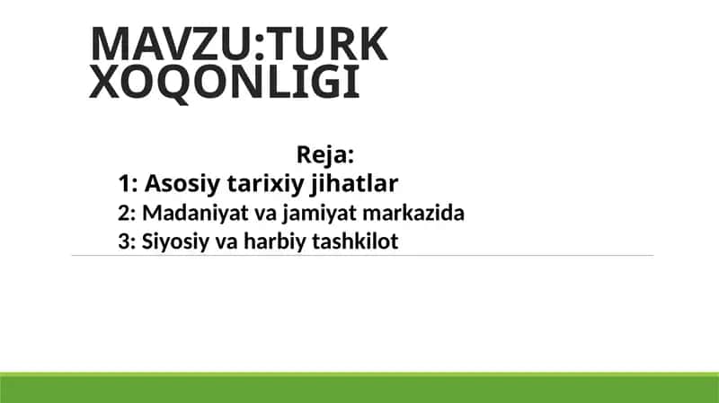 TURK XOQONLIGI 1