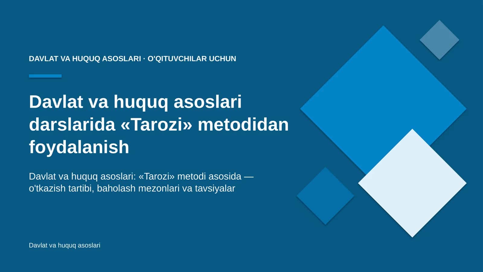 davlat va huquq asoslari darslarida tarozi metodidan foydalanish 4974 1