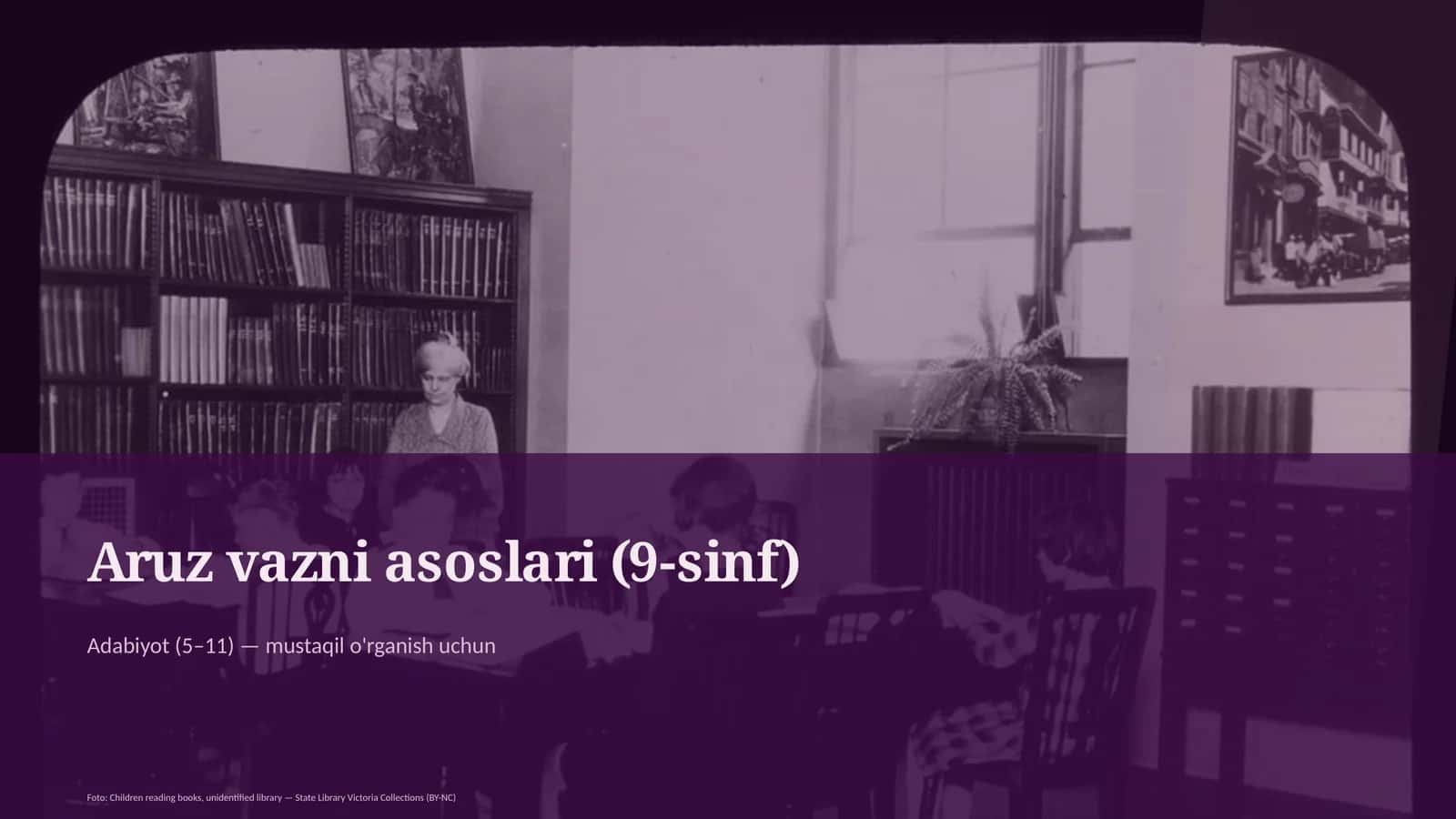 Aruz vazni asoslari (9-sinf) 1