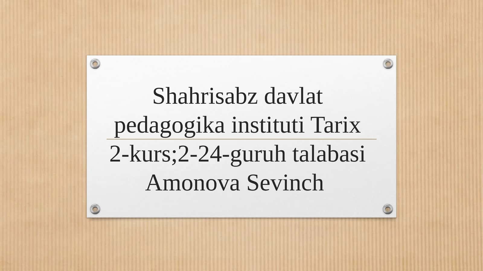 Mirzo Ulug’bekning pedagogik g’oyalari va ta’lim rivojidagi o’rni 1