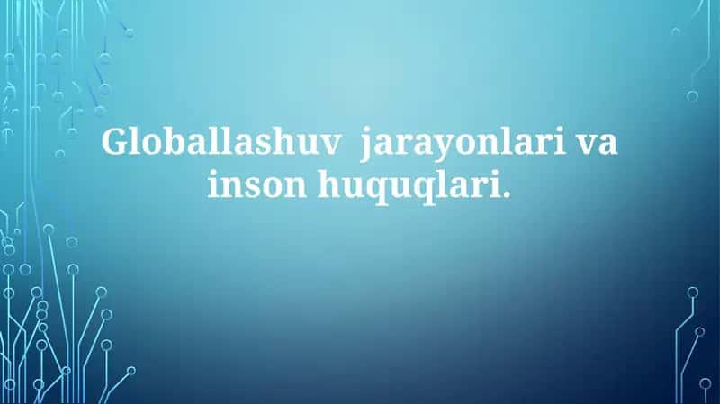 Inson huquqlari va taʼlim 1