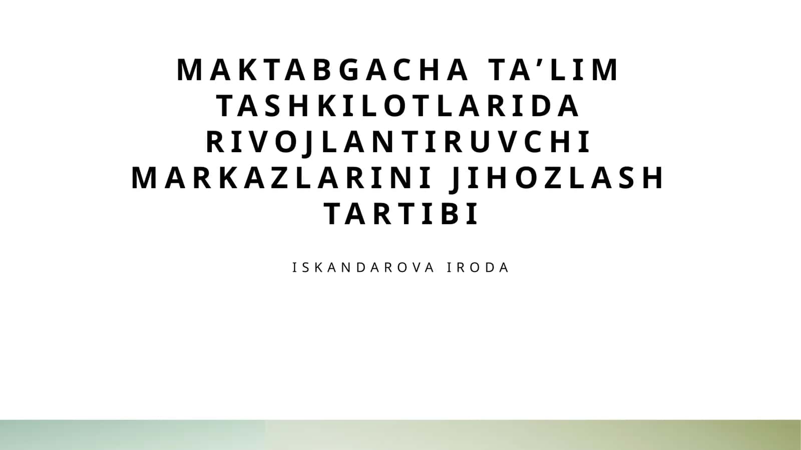 Maktabgacha taʼlim tashkilotlarida rivojlantiruvchi markazlarini jihozlash tartibi 1