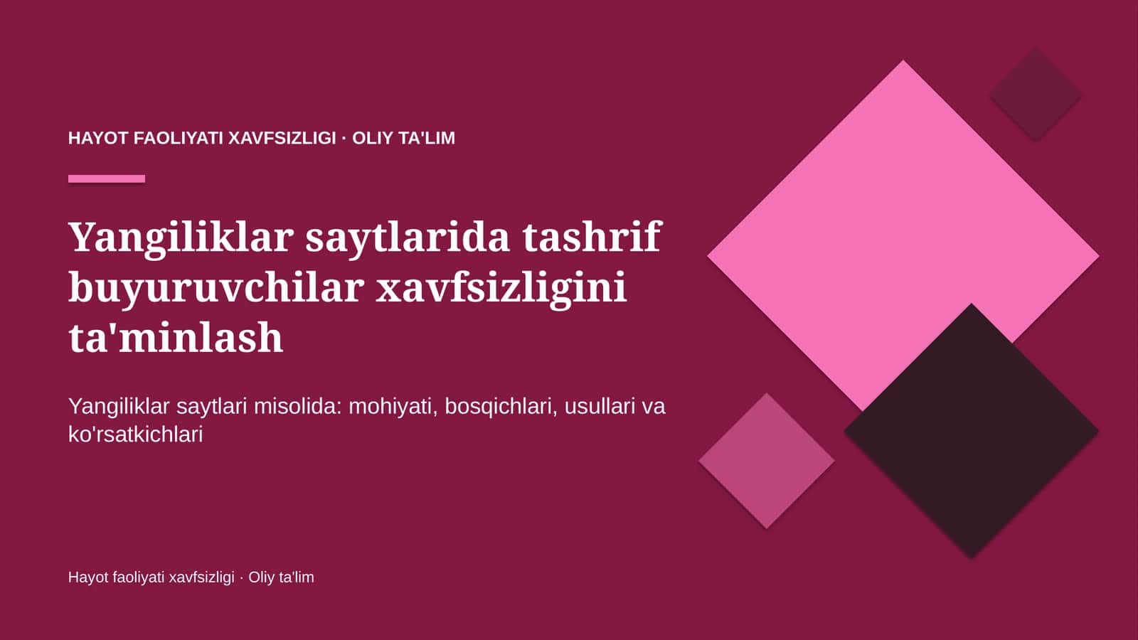 Yangiliklar saytlarida tashrif buyuruvchilar xavfsizligini ta'minlash 1