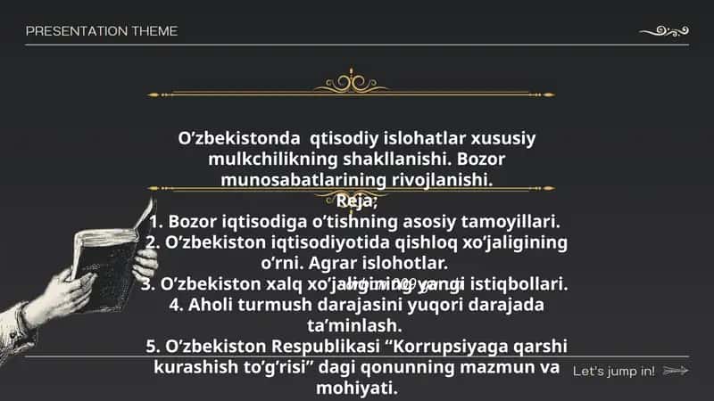 O'zbekistonda qtisodiy islohatlar xususiy mulkchilikning shakllanishi 1