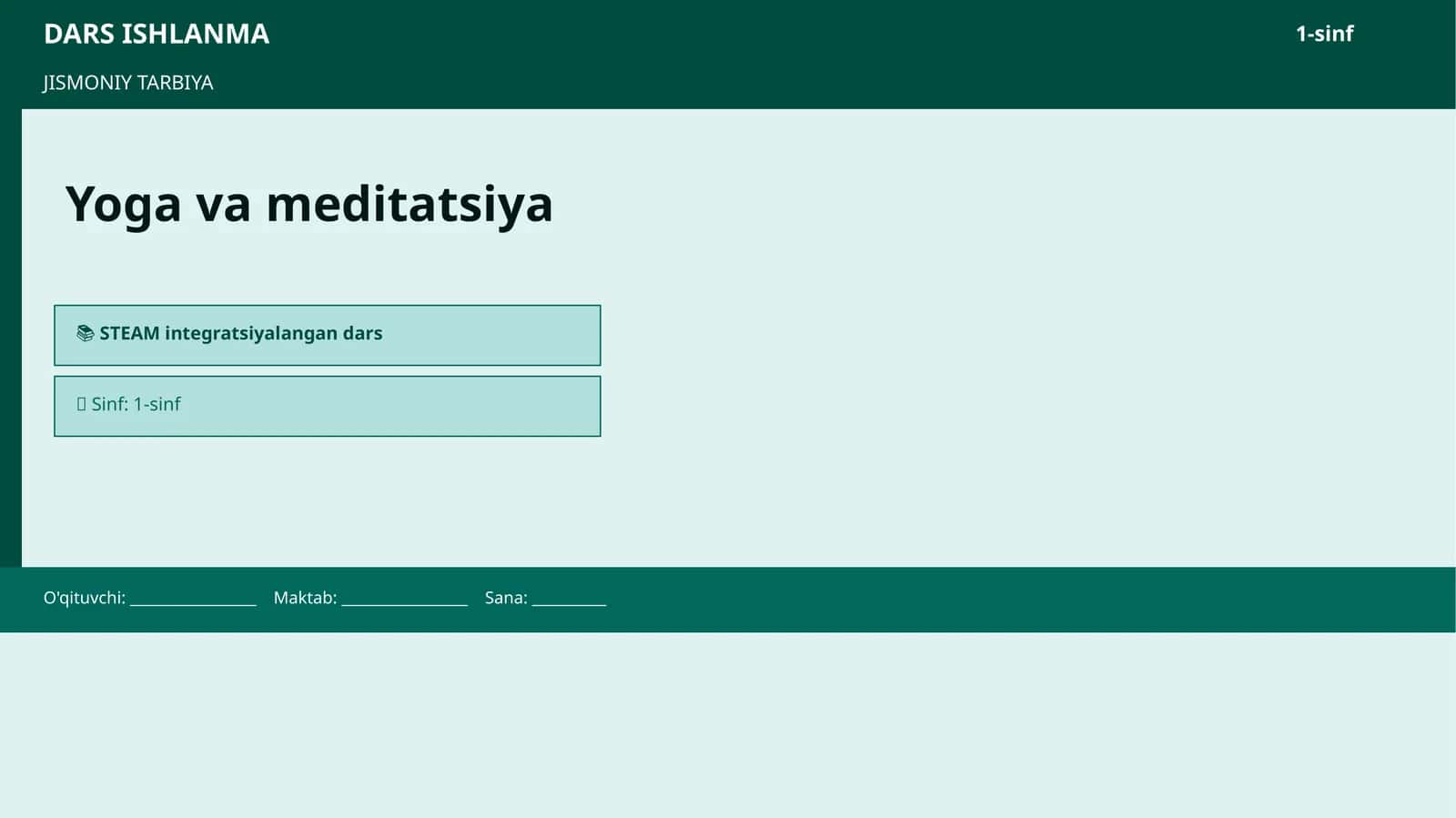 Yoga va meditatsiya 1