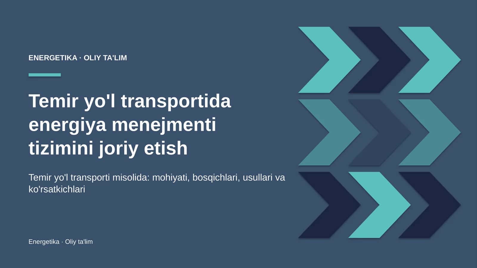 temir yo'l transportida energiya menejmenti tizimini joriy etish 9011 1