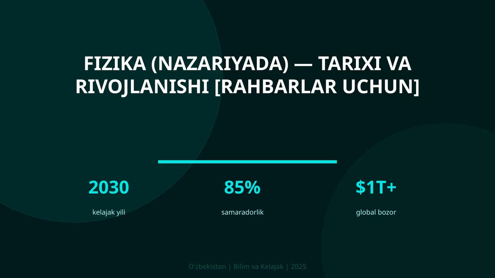 Fizika (nazariyada) — tarixi va rivojlanishi [rahbarlar uchun] 1