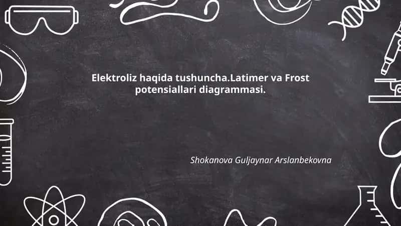 Elektroliz haqida tushuncha 1