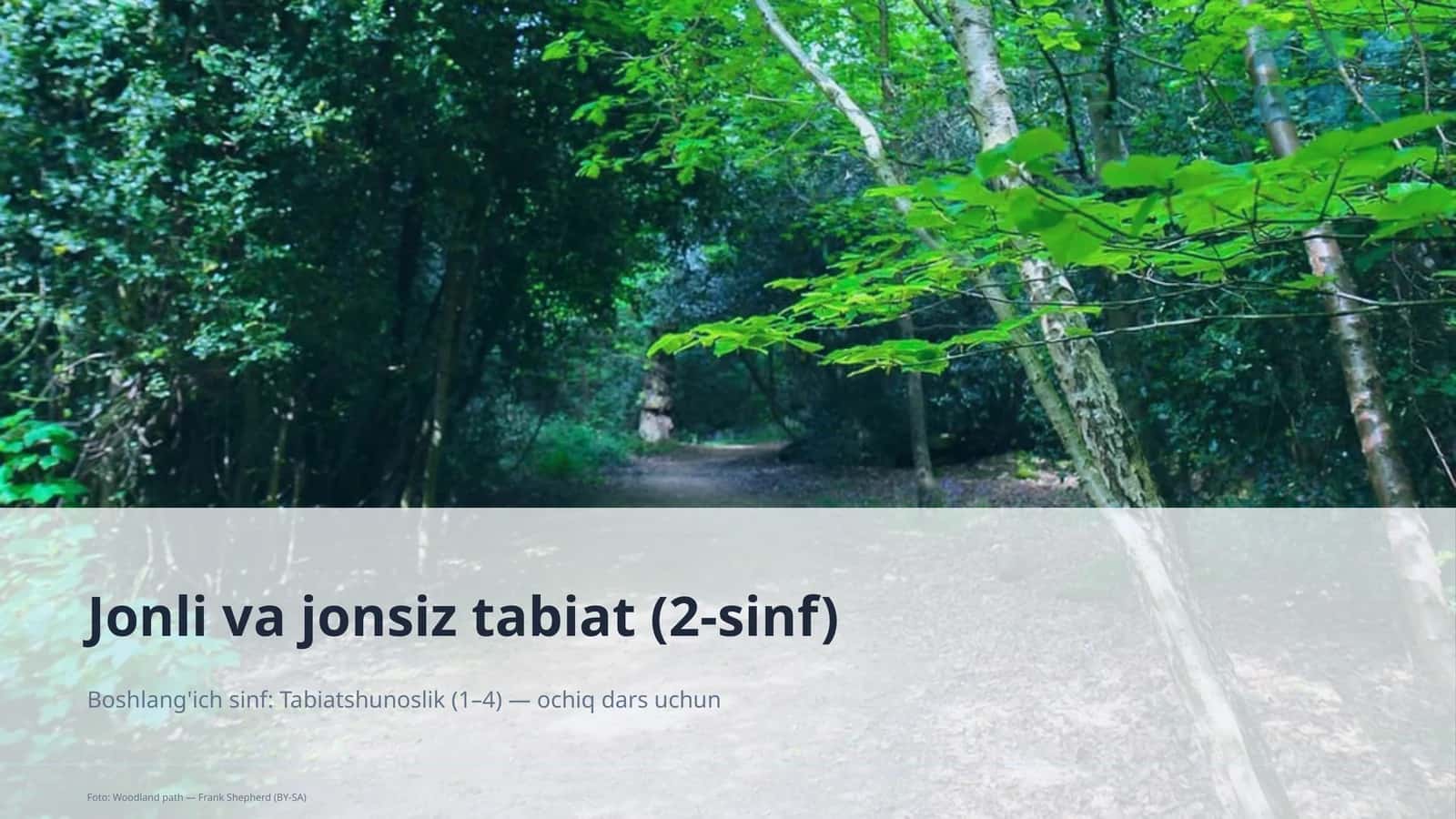 Jonli va jonsiz tabiat (2-sinf) 1