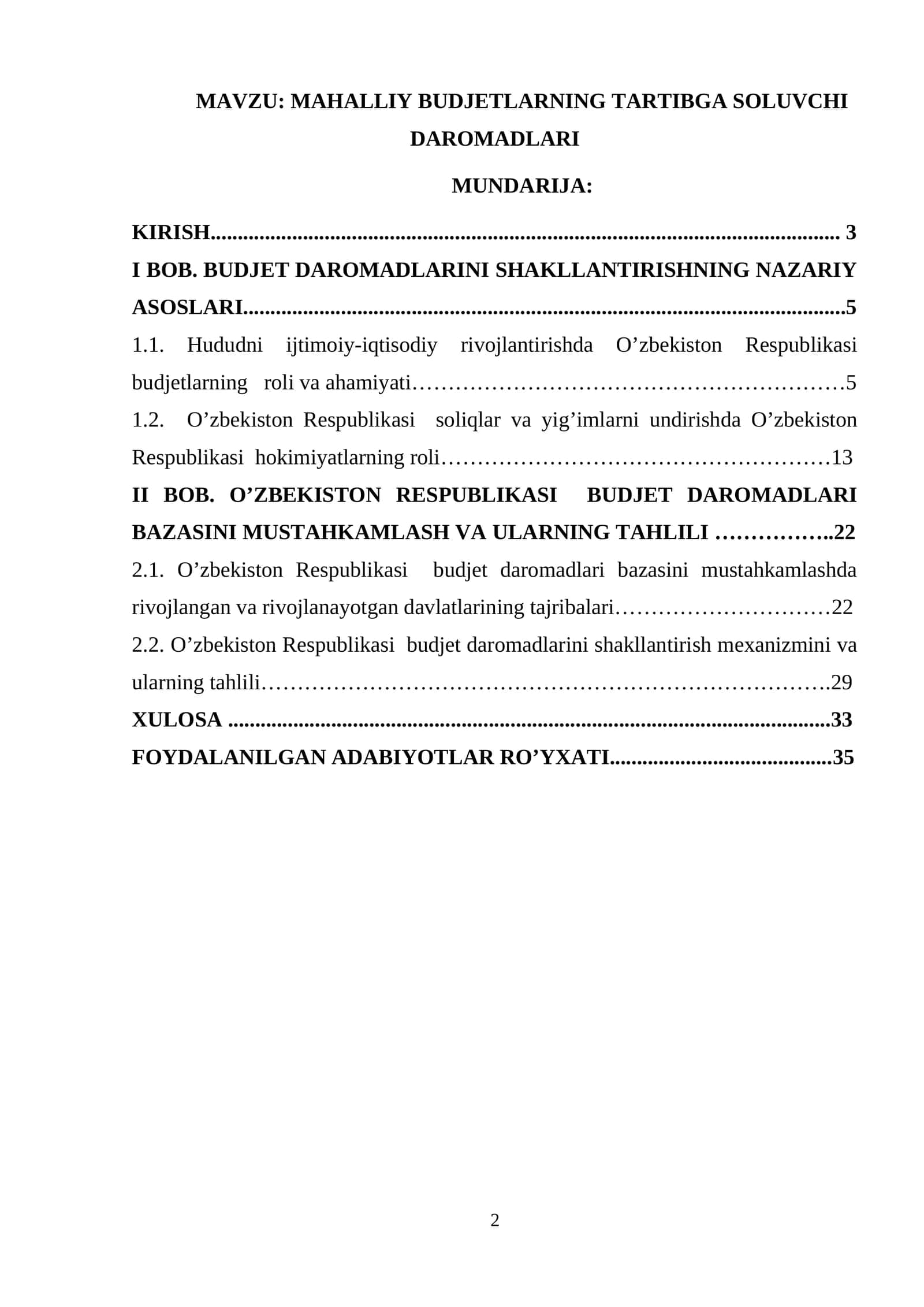 MAHALLIY BUDJETLARNING TARTIBGA SOLUVCHI DAROMADLARI 1