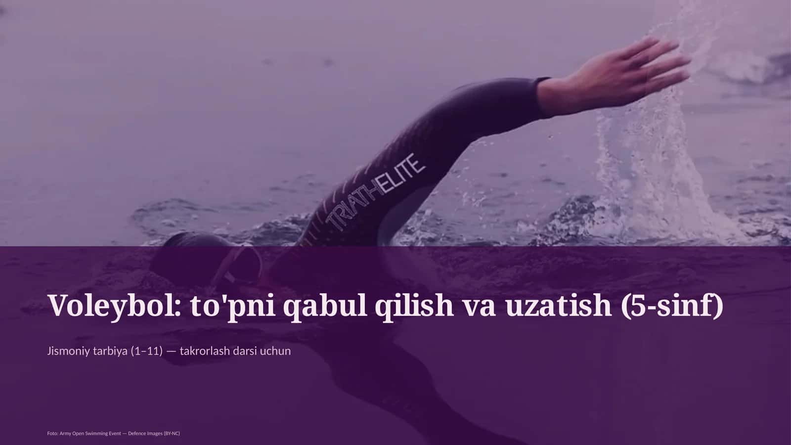 Voleybol: to'pni qabul qilish va uzatish (5-sinf) 1