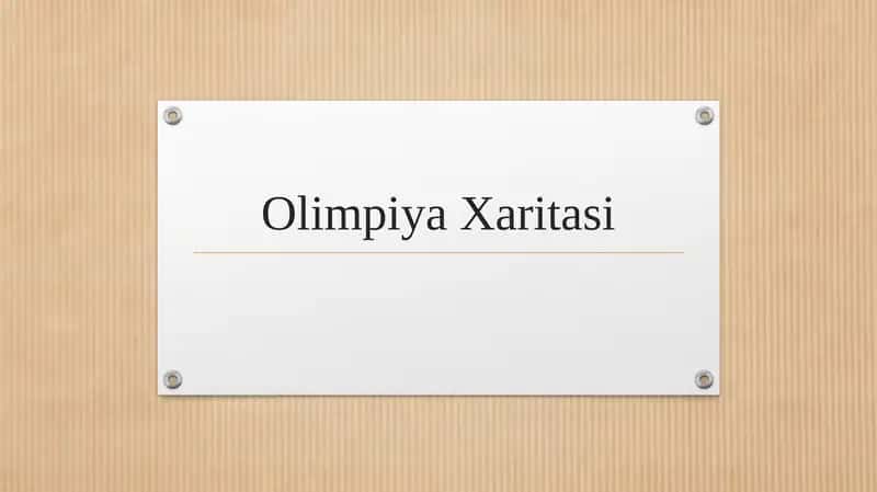 Olimpiya Xaritasi 1