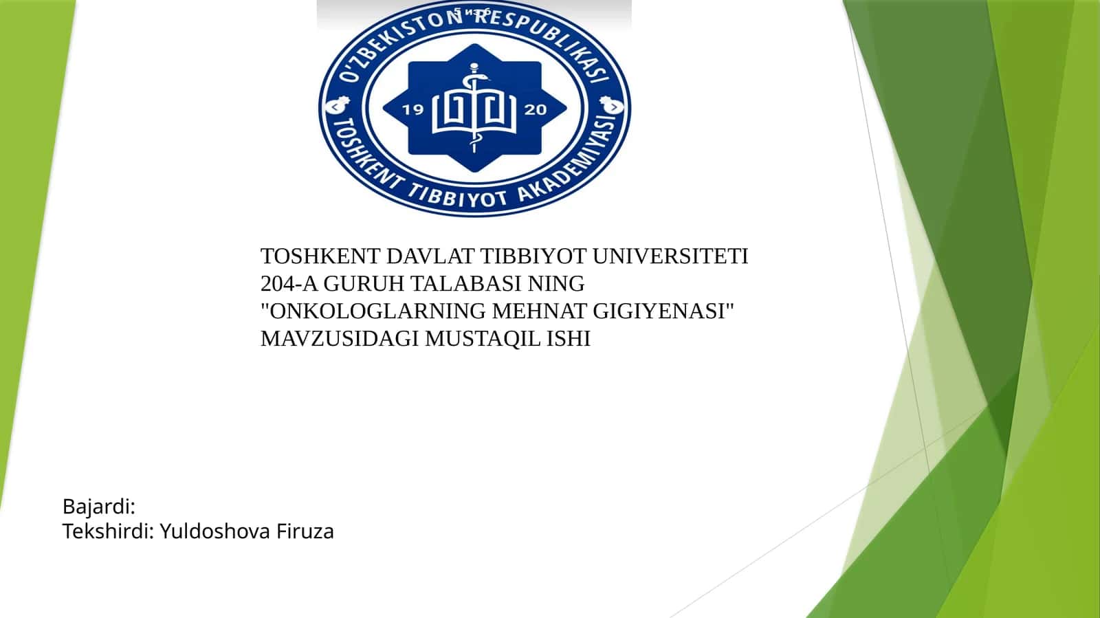 ONKOLOGLARNING MEHNAT GIGIYENASI 1
