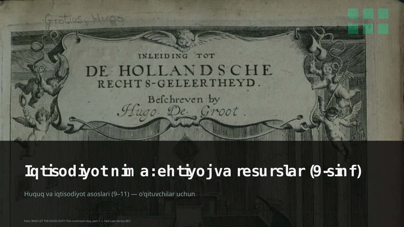 Iqtisodiyot nima: ehtiyoj va resurslar (9-sinf) 1
