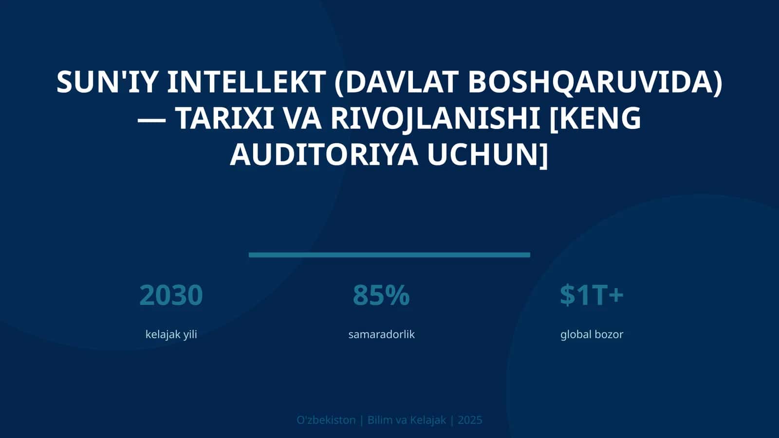 Sun'iy intellekt (davlat boshqaruvida) — tarixi va rivojlanishi [keng auditoriya uchun] 1