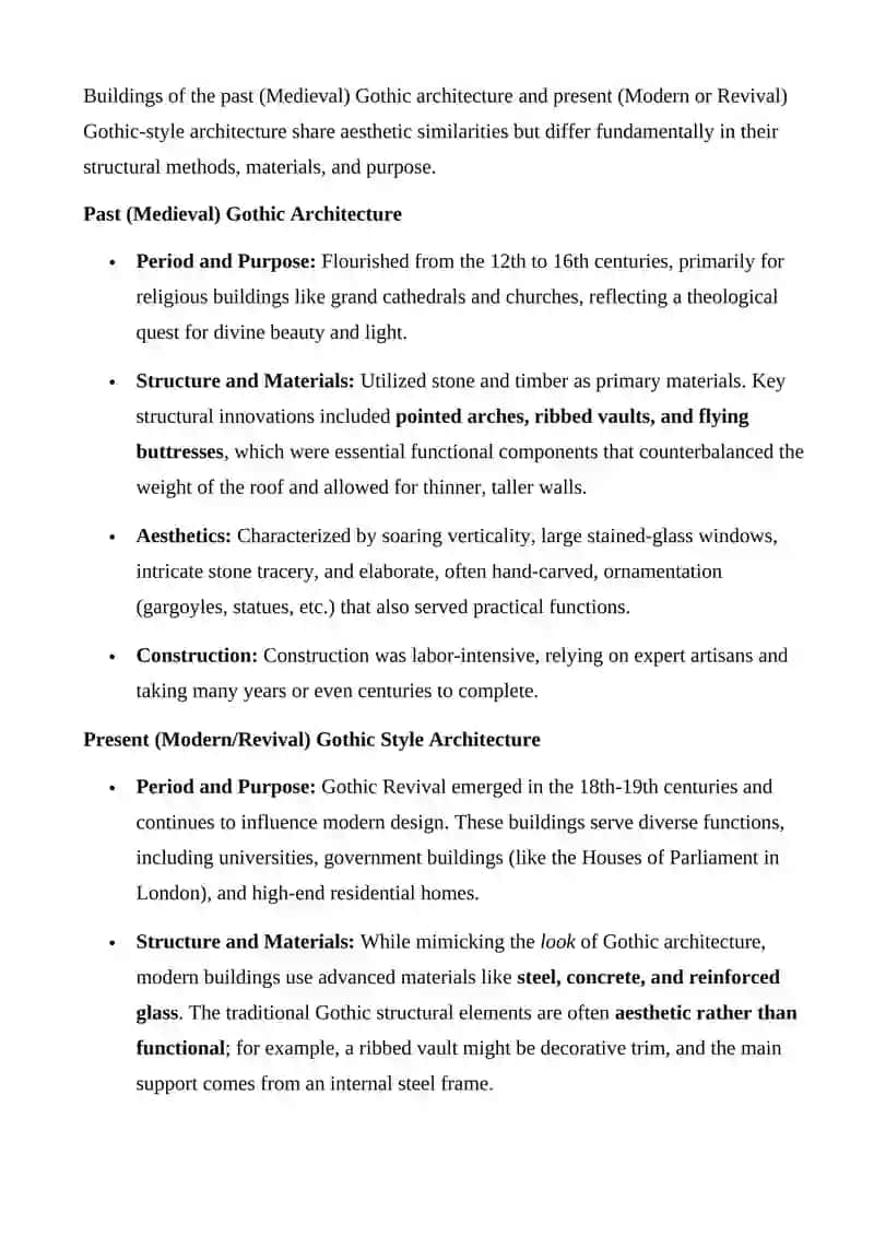 Gothic Architecture Study Guide