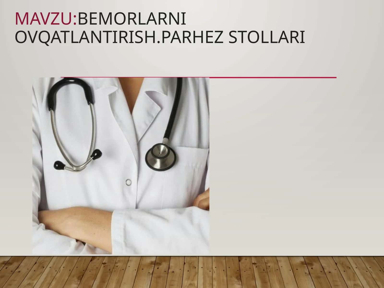 Bemorlarni ovqatlantirish parhez stollari 1