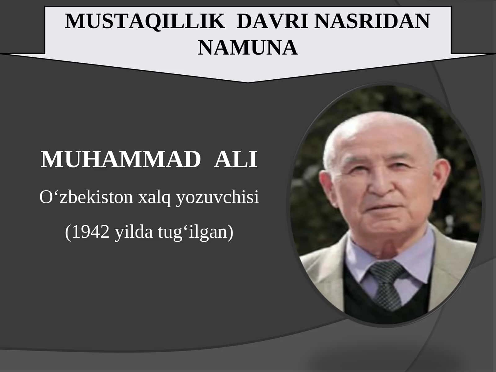 MUSTAQILLIK DAVRI NASRIDAN NAMUNA 1
