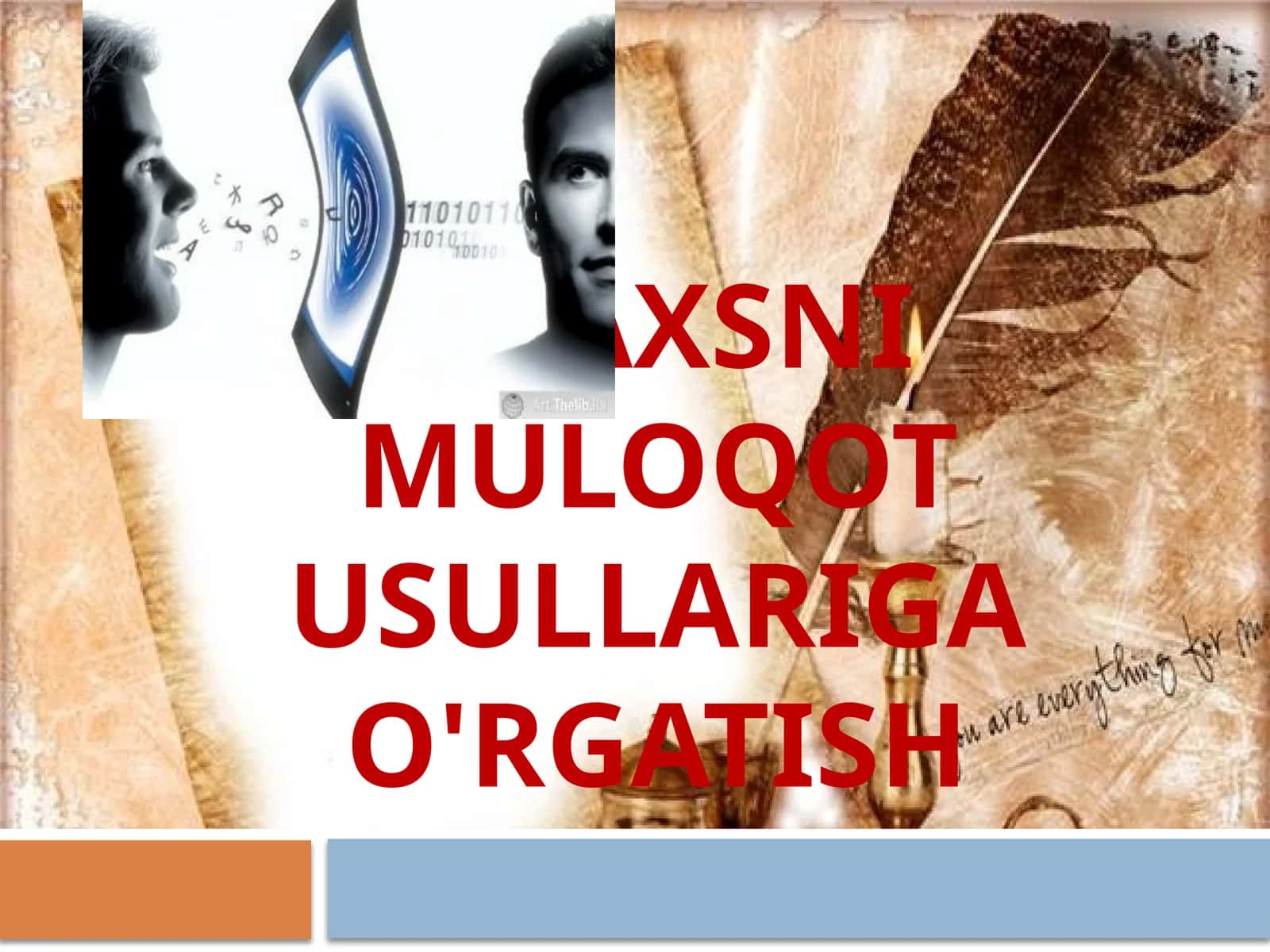SHAXSNI MULOQOT USULLARIGA O'RGATISH 1