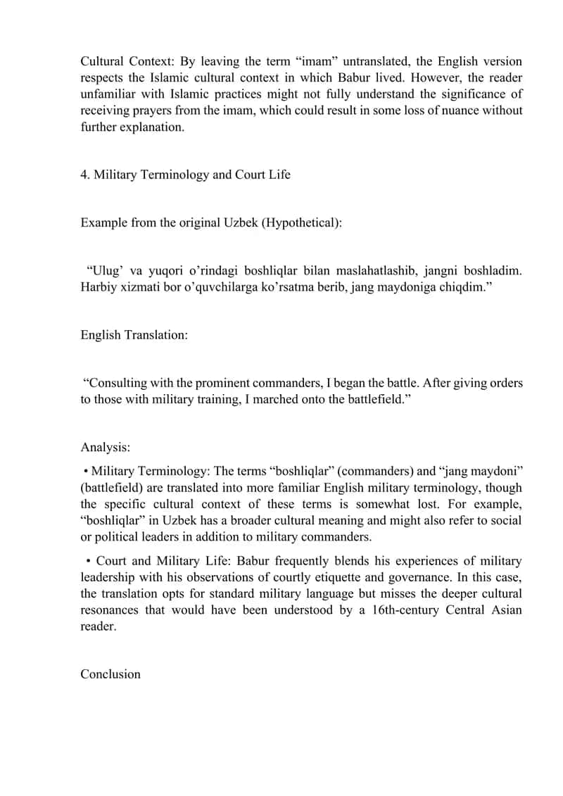Military and Courtly Life Translation 1