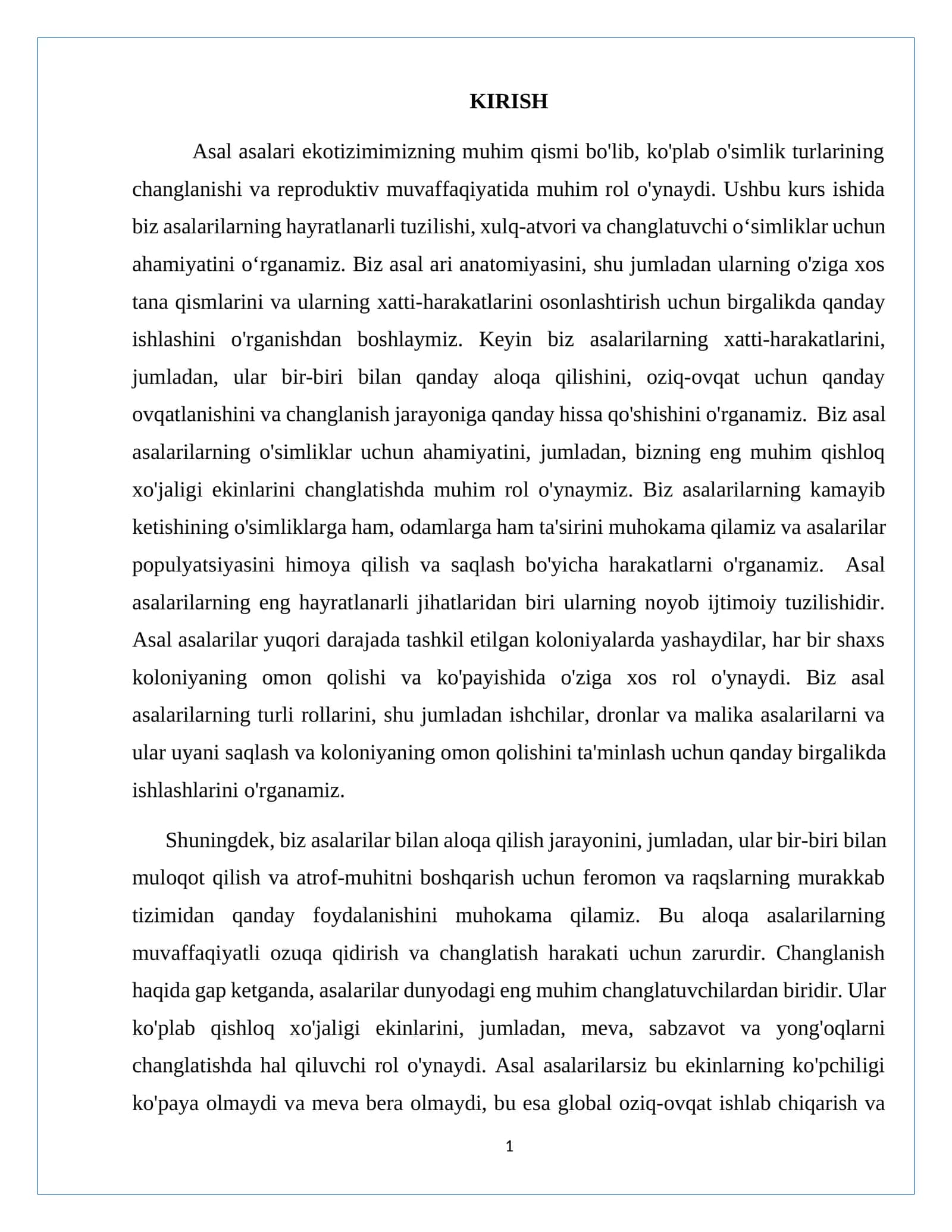 Asal asalari 1