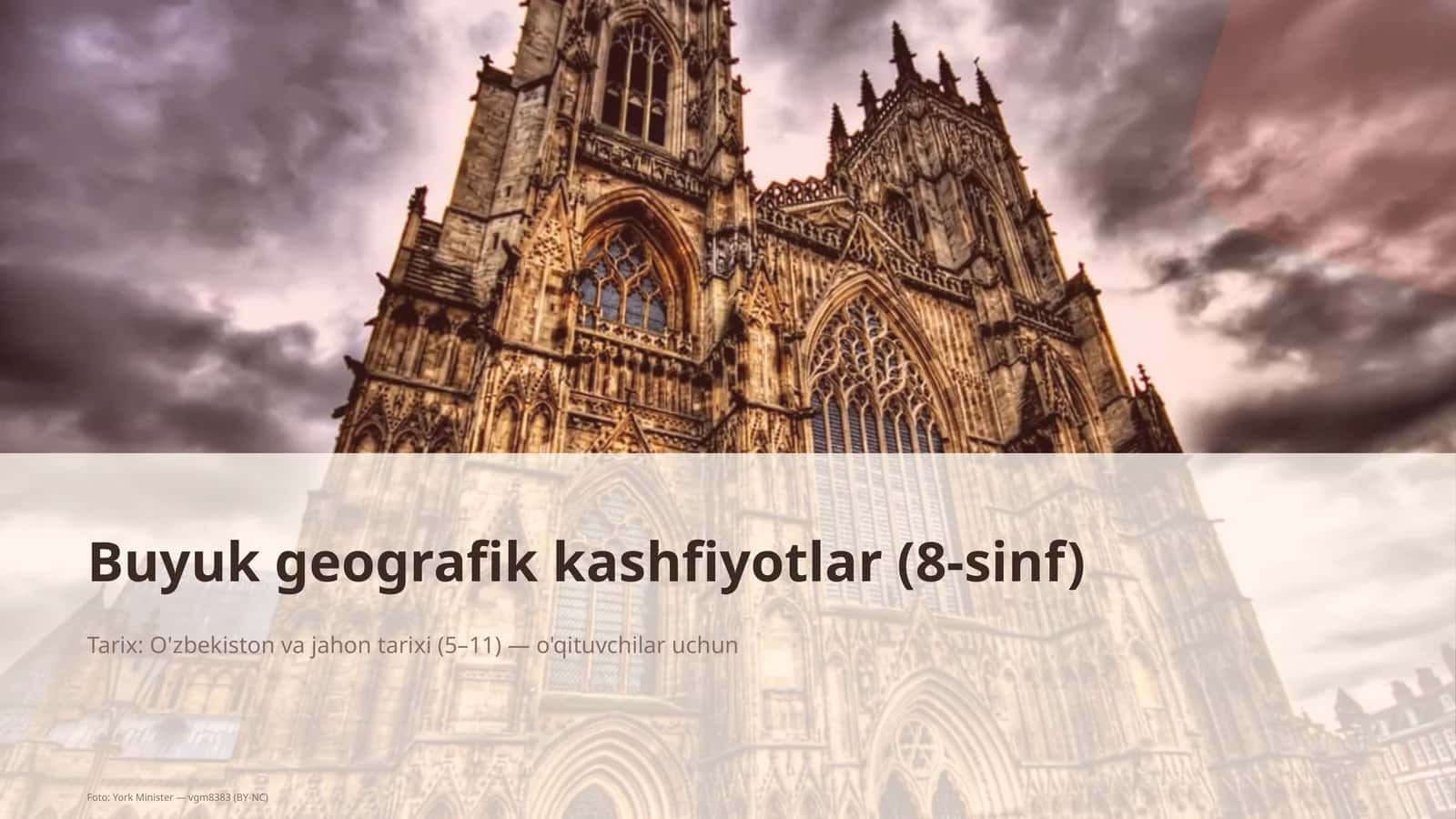 Buyuk geografik kashfiyotlar (8-sinf) 1