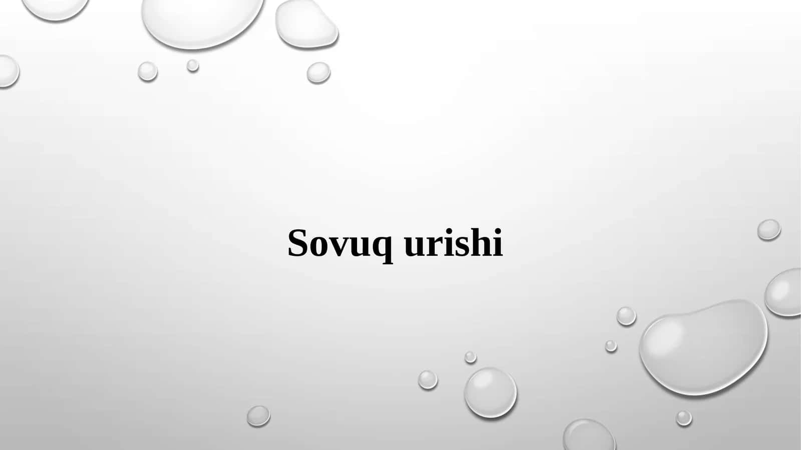 Sovuq urishi 1