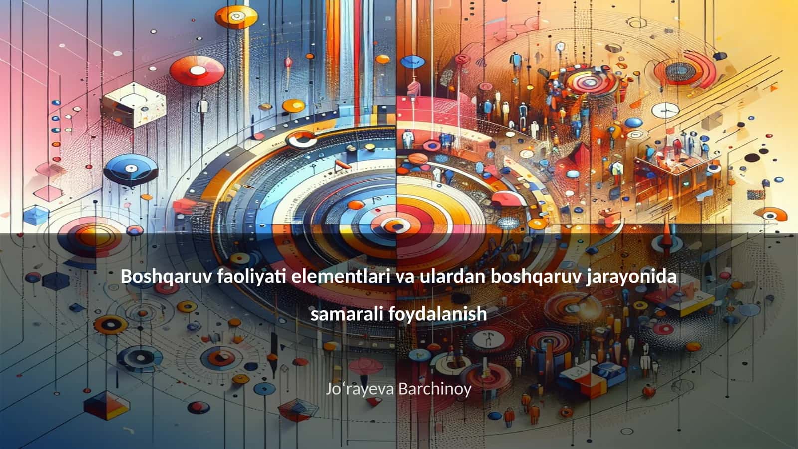 Boshqaruv faoliyati elementlari va ularning turlari 1