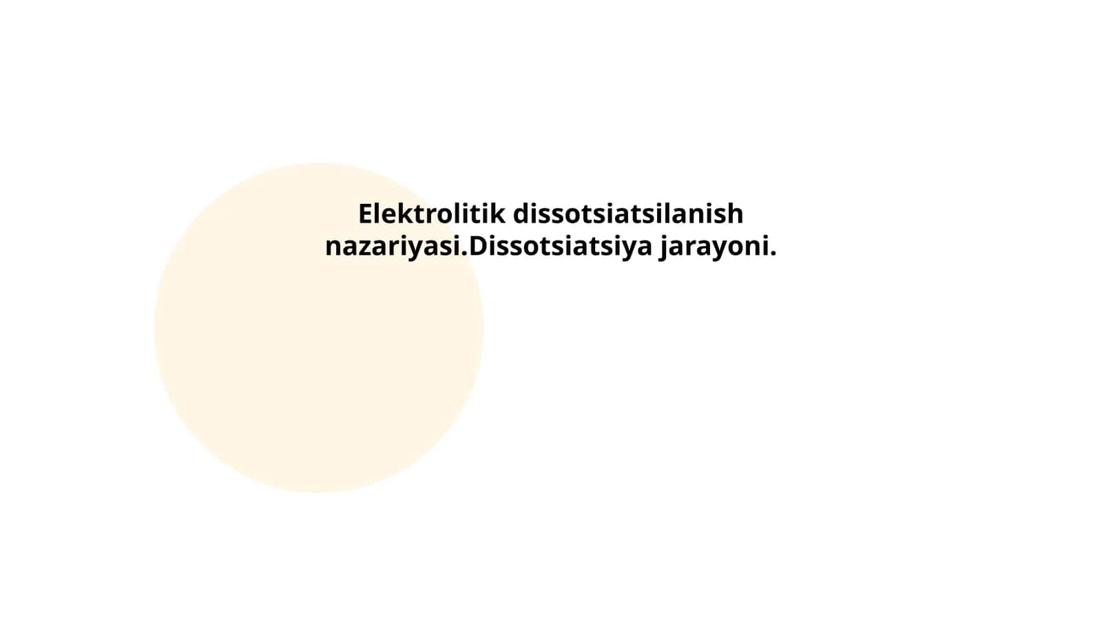 Elektrolitik dissotsiatsiya nazariyasi 1