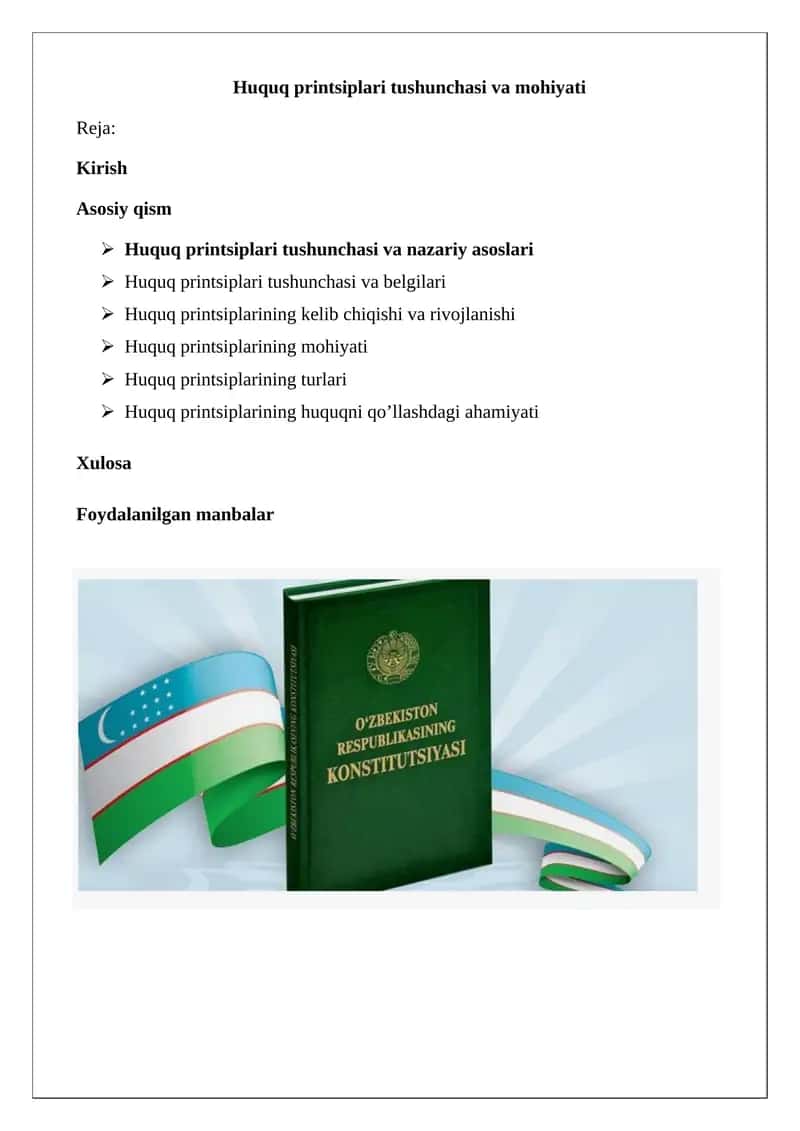 Huquq printsiplari tushunchasi va mohiyati 1