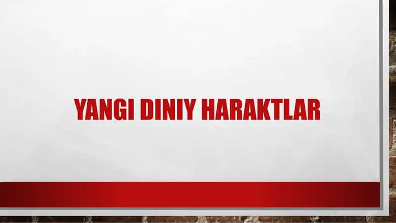 Yangi diniy harakatlar 1
