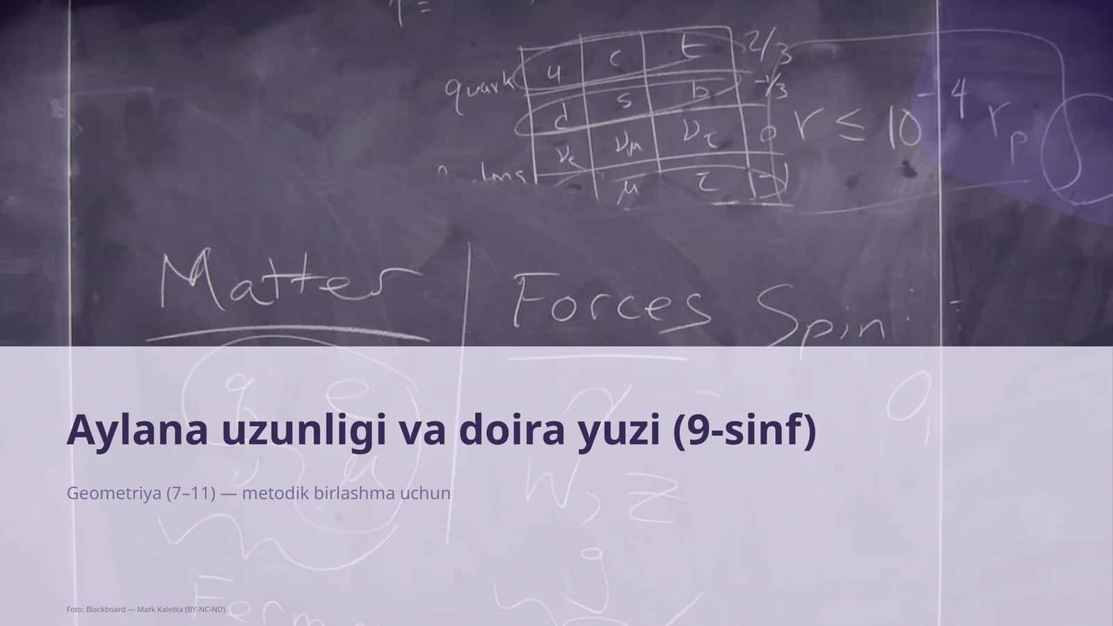 Aylana uzunligi va doira yuzi (9-sinf) 1