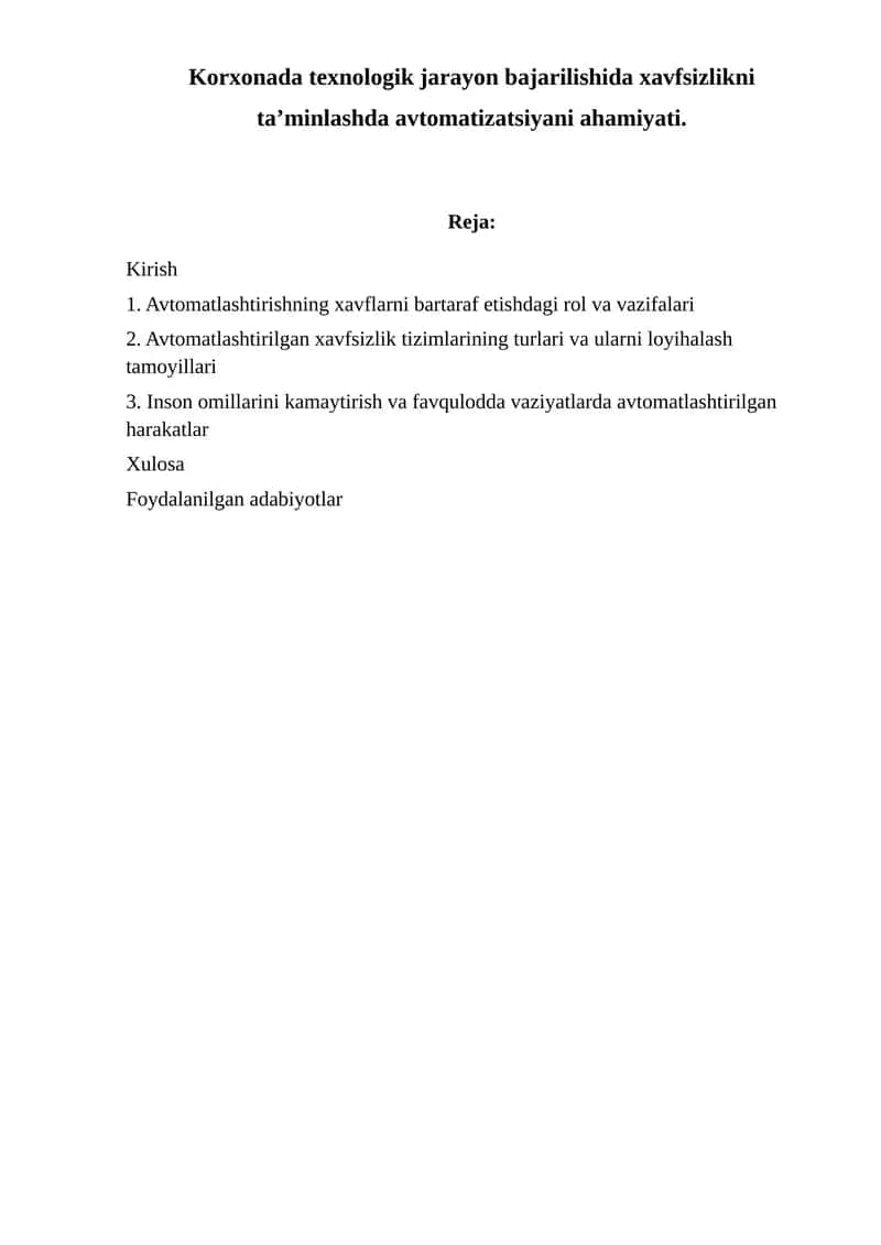 Avtomatlashtirilgan xavfsizlik tizimlari 1