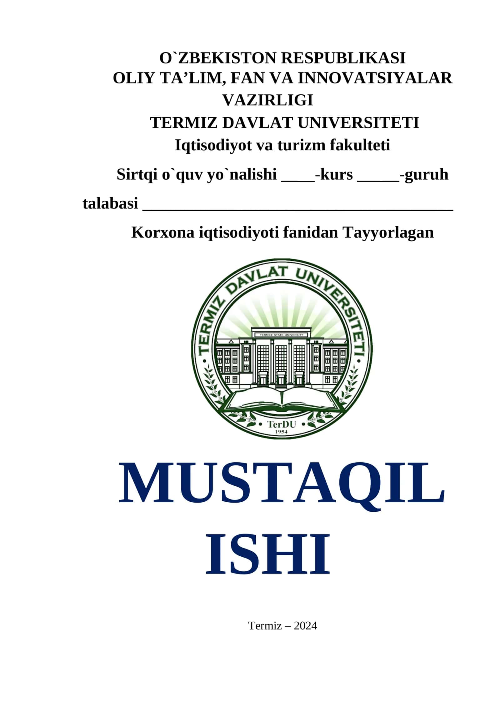 KORXONALARNI JOYLASHTIRISHNING MOHIYATI, AHAMIYATI VA OMILLARI.docx 1