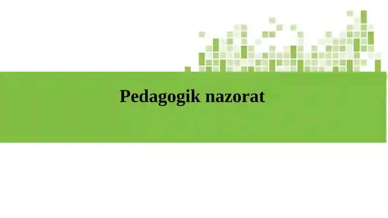 Pedagogik nazorat