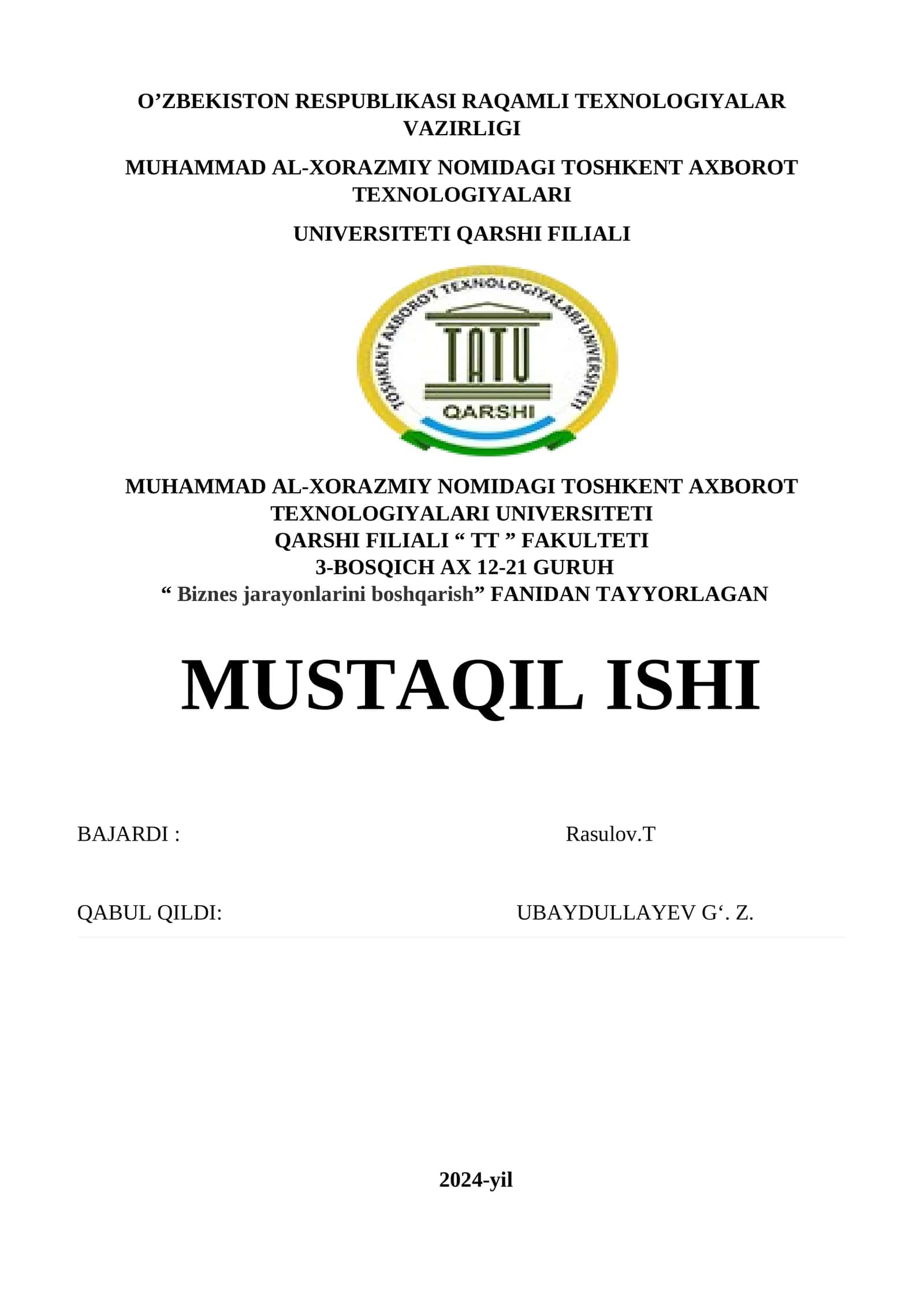 Xodimlarni yollash, o'qitish va baholash 1