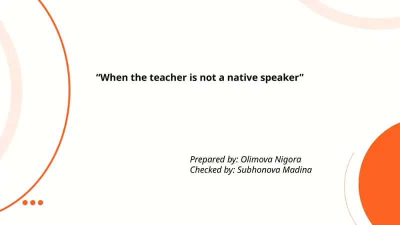 Challenges of Non-native Speaking Teachers 1