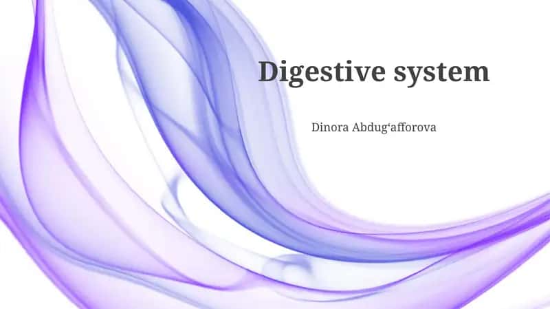 Digestive system 1