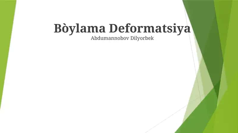 Bòylama Deformatsiya 1