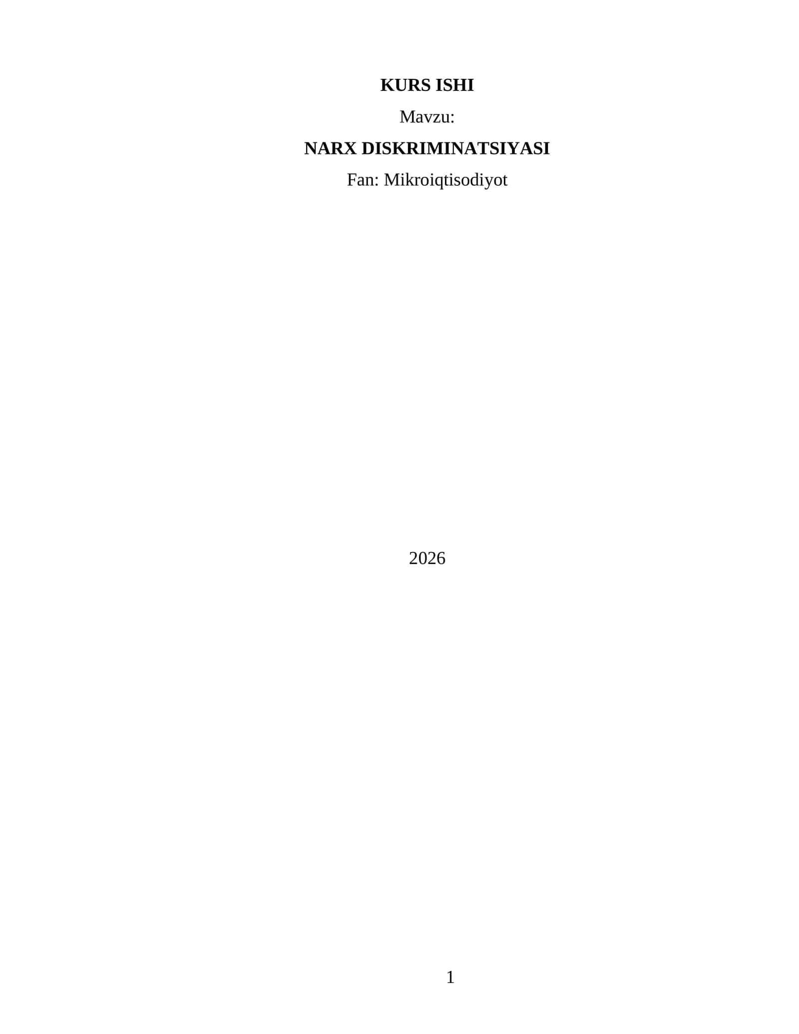 NARX DISKRIMINATSIYASI 1