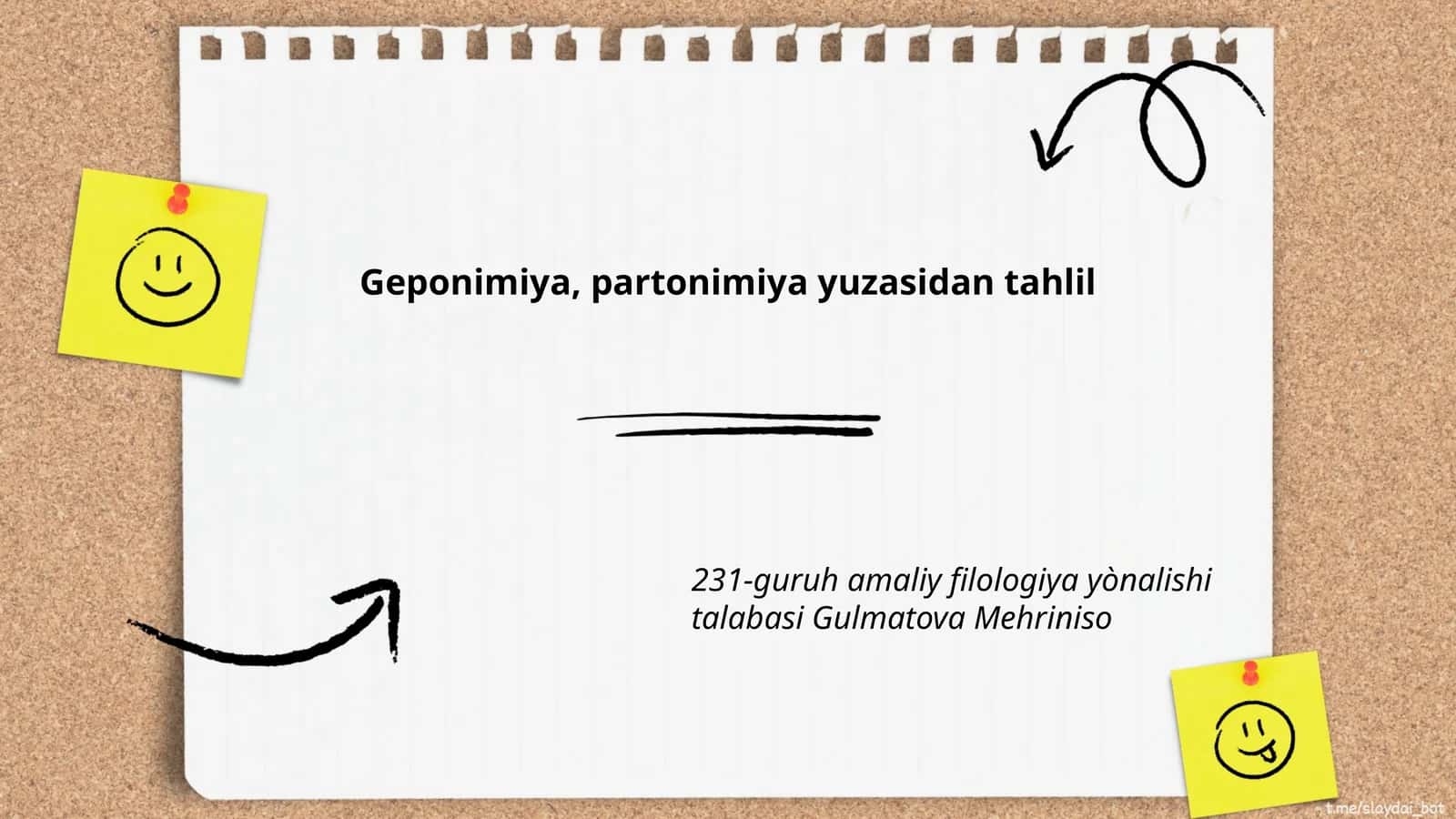 Geoponimiya, partonimiya yuzasidan tahlil 1