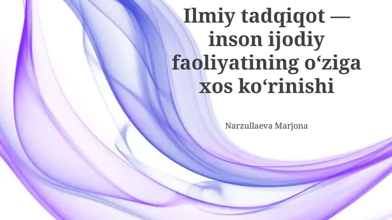 Ilmiy tadqiqot 1